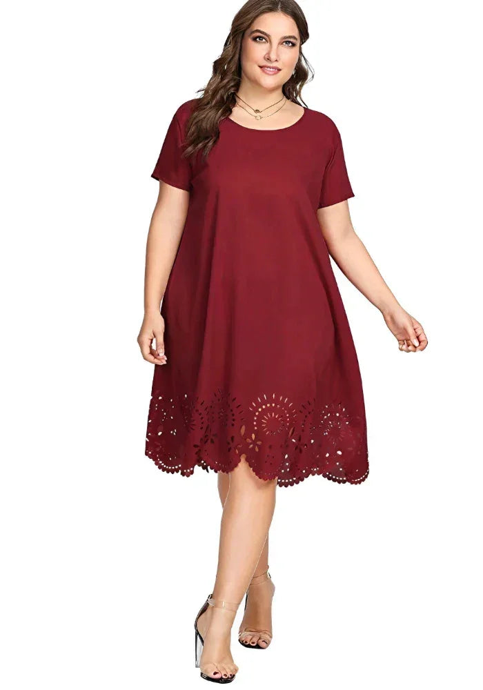 Vestido Plus Size Soltinho – Design moderno com toque clássico