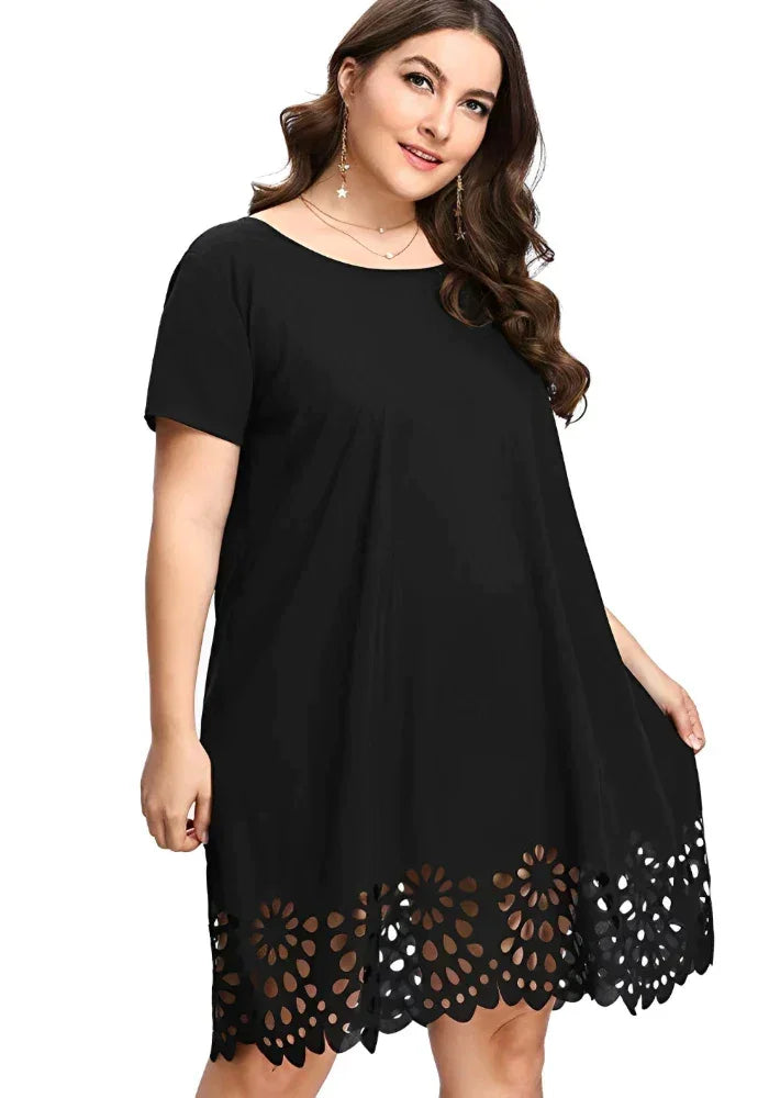 Vestido Plus Size Soltinho – Design moderno com toque clássico