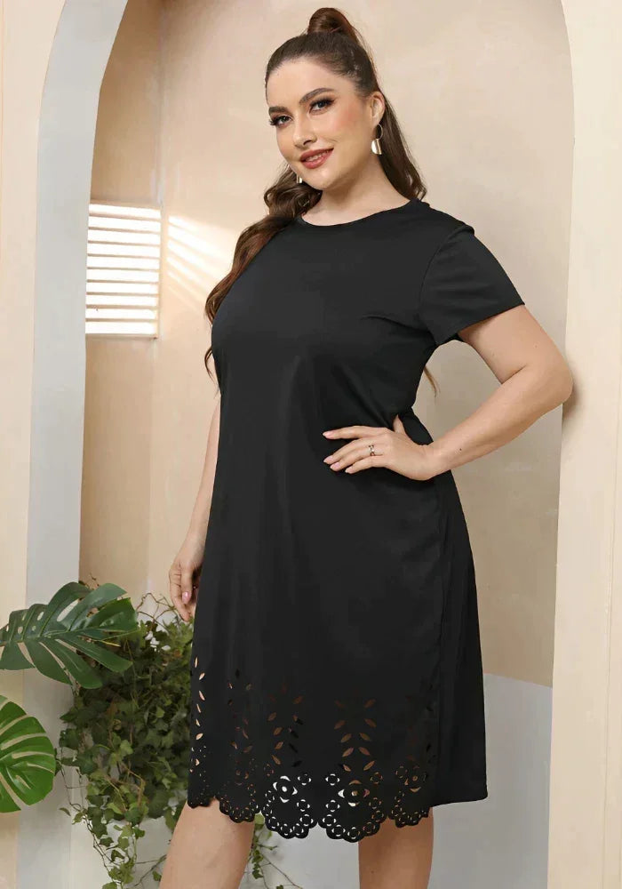Vestido Plus Size Soltinho – Design moderno com toque clássico
