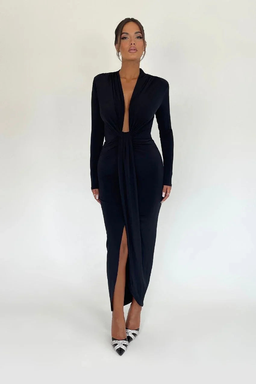 Vestido Preto Martina – Sofisticação com caimento perfeito