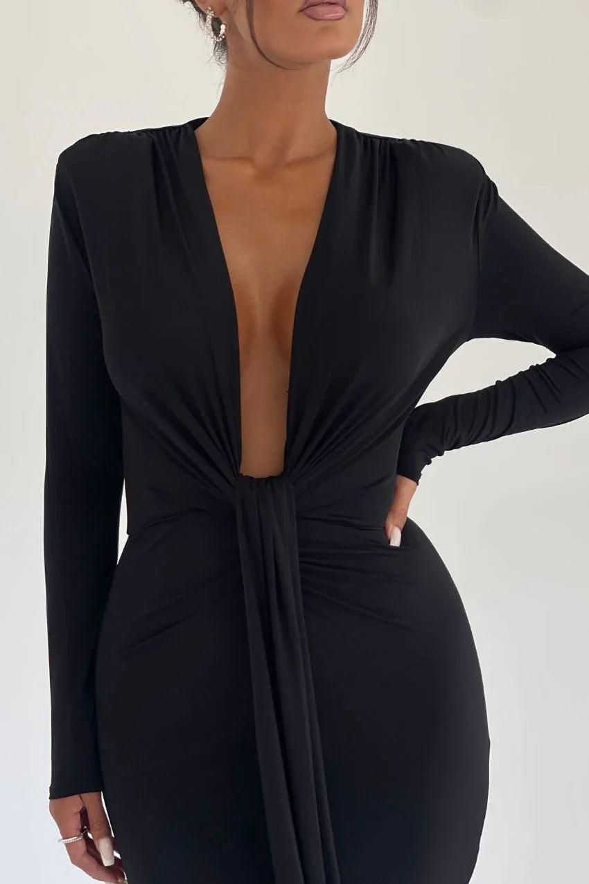 Vestido Preto Martina – Sofisticação com caimento perfeito