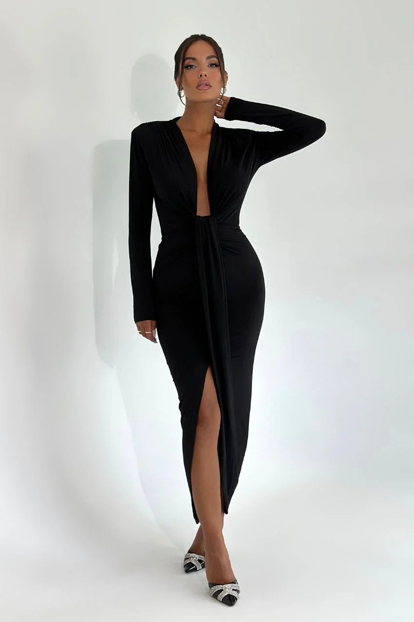 Vestido Preto Martina – Sofisticação com caimento perfeito