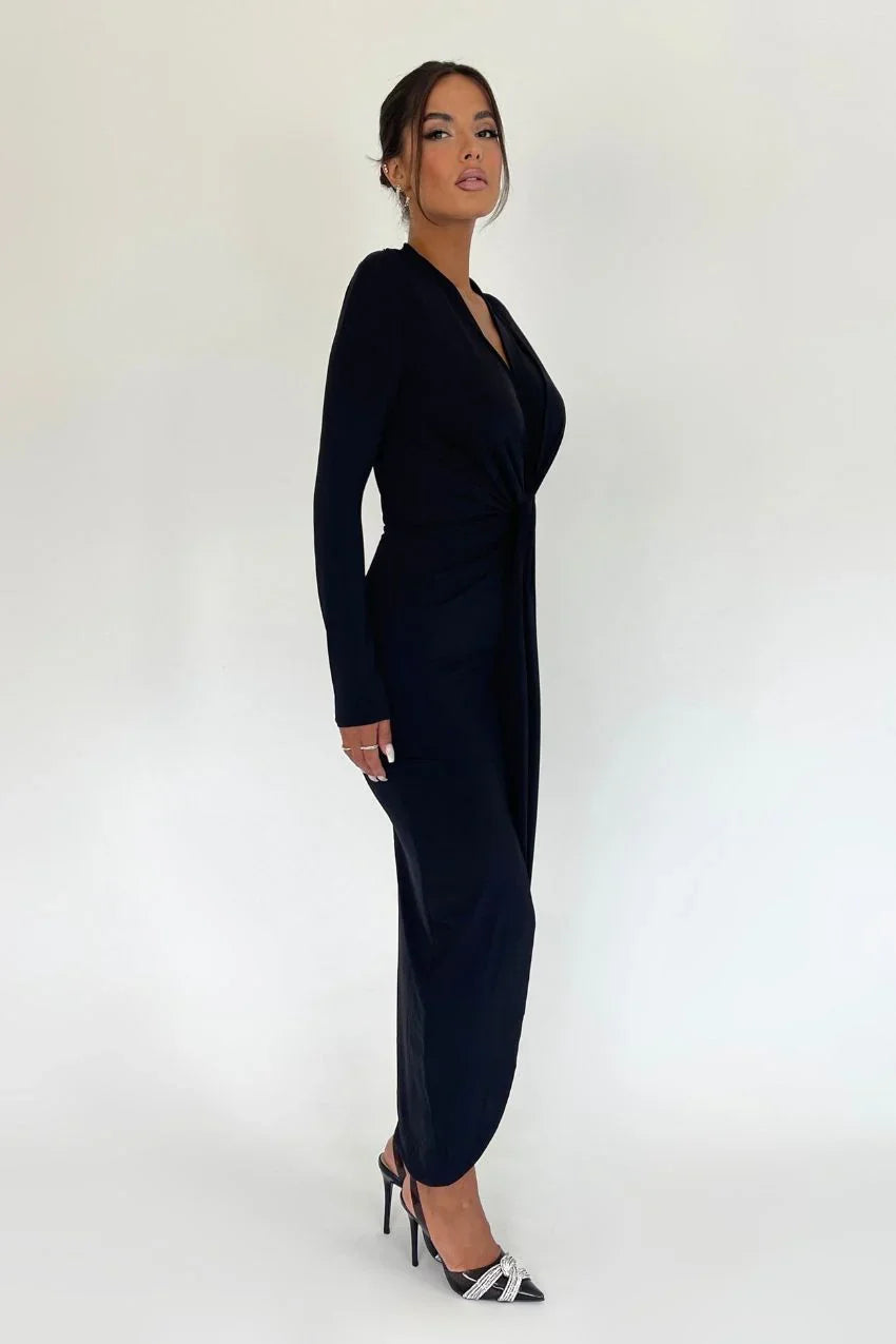 Vestido Preto Martina – Sofisticação com caimento perfeito