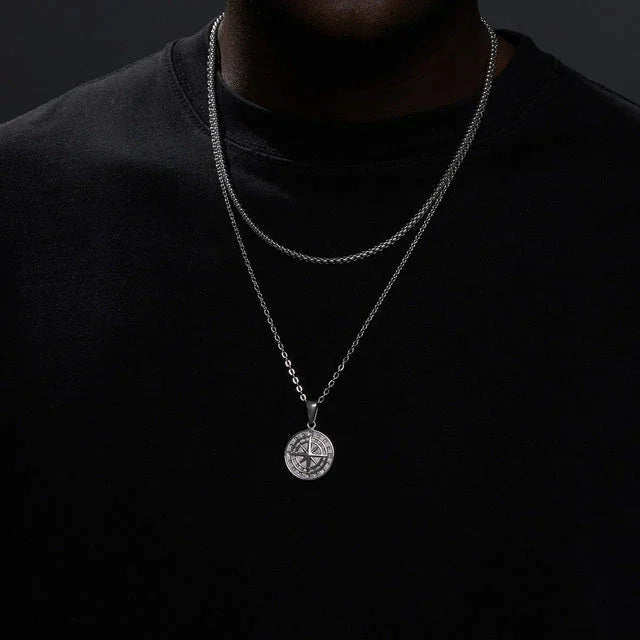 Kit de 2 Collares con Brújula - Oro y Plata