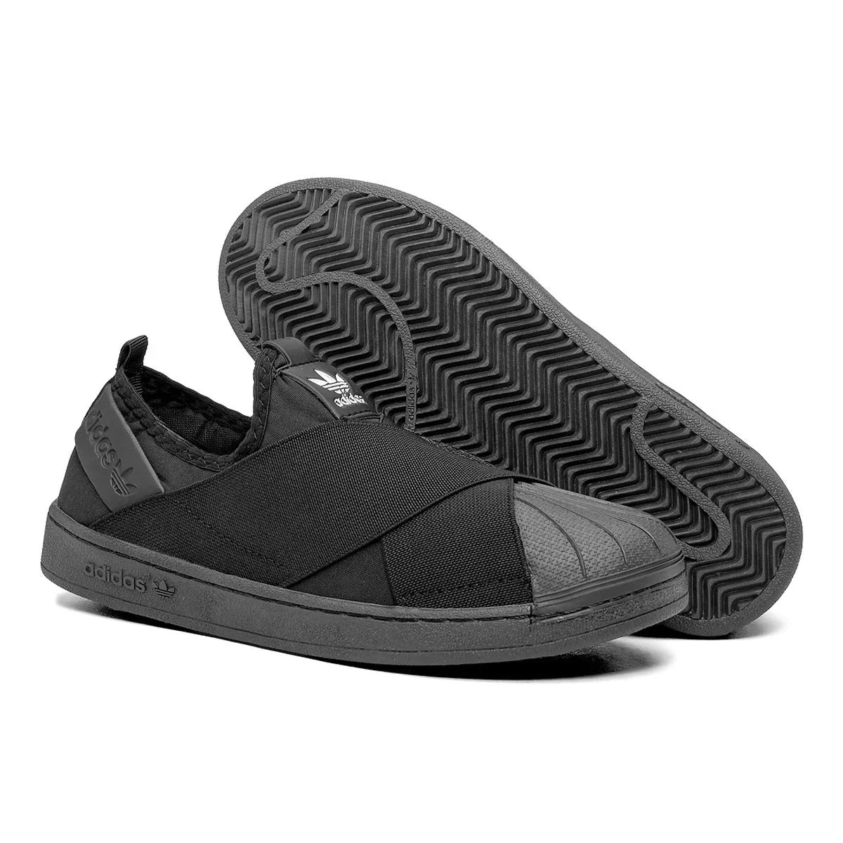 Adidas Slip-On Superstars Todo Preto Novo - Sundian