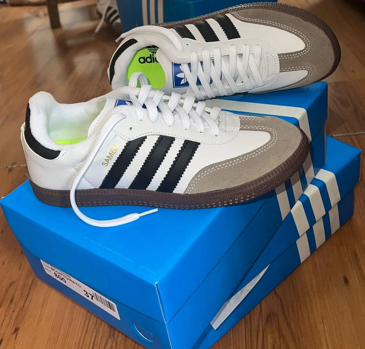 Adidas Samba OG Tradicional Branco e Preto Novo - Sundian