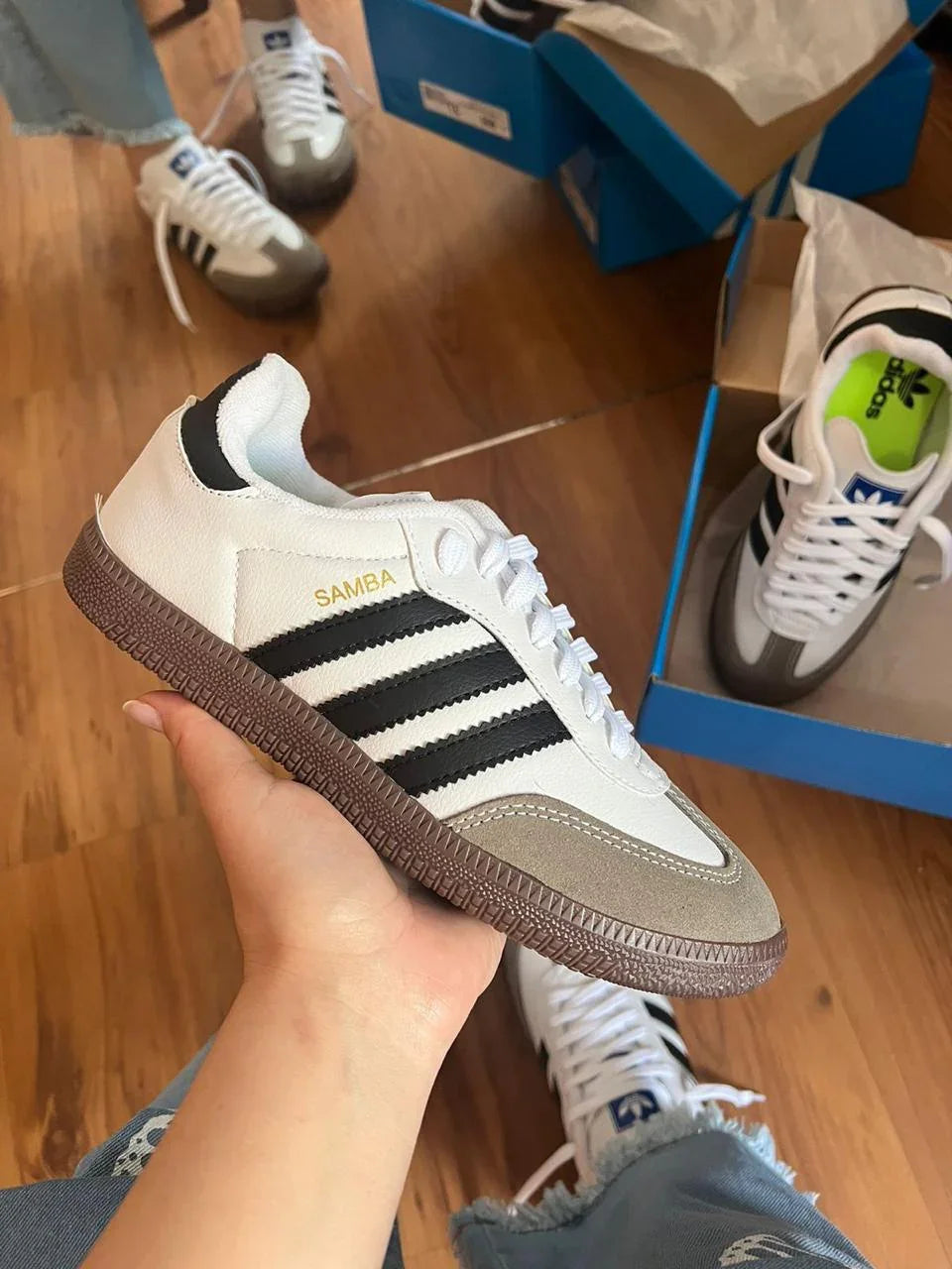 Adidas Samba OG Tradicional Branco e Preto Novo - Sundian