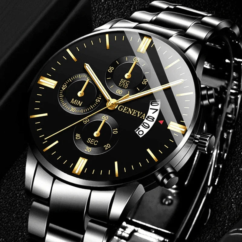 Men's Watch - Geneva Black