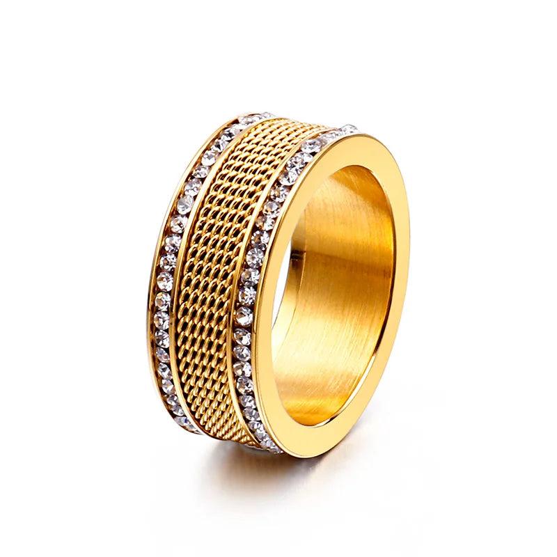 Anel Classic Zircônia Banhado a Ouro 18k - Sundian
