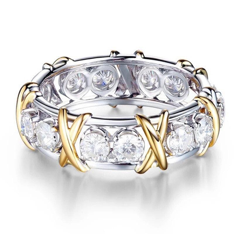Anel Coroa Luxy com Zircônias - Sundian