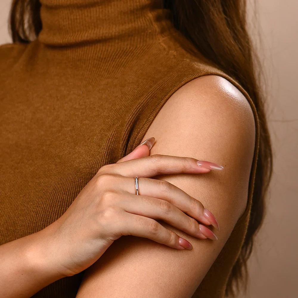 Anel Fine em Prata 925 Banhado a Ouro 18k - Sundian