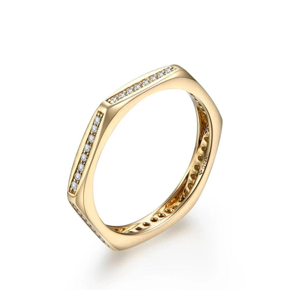 Anel Fine em Prata 925 Banhado a Ouro 18k - Sundian