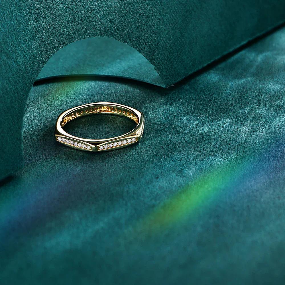 Anel Fine em Prata 925 Banhado a Ouro 18k - Sundian