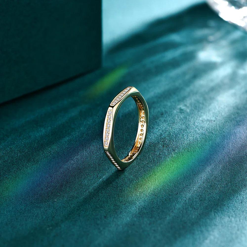 Anel Fine em Prata 925 Banhado a Ouro 18k - Sundian