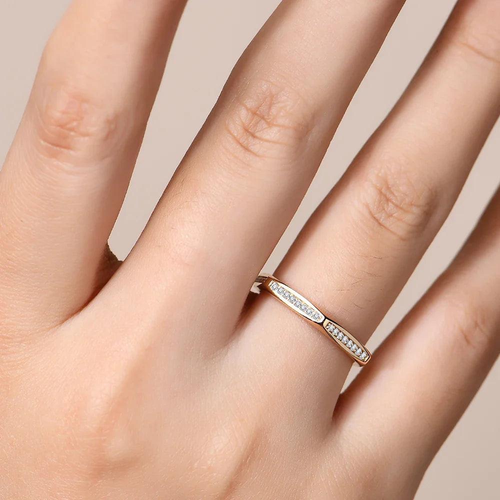 Anel Fine em Prata 925 Banhado a Ouro 18k - Sundian