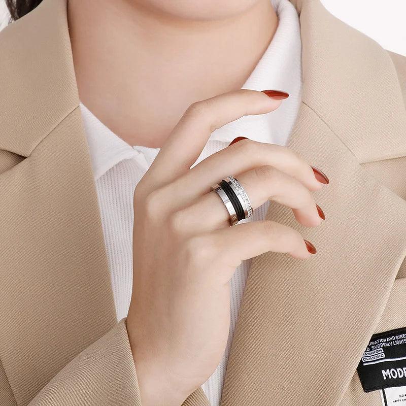Anel Romano Corda Banhado a Ouro 18k - Sundian
