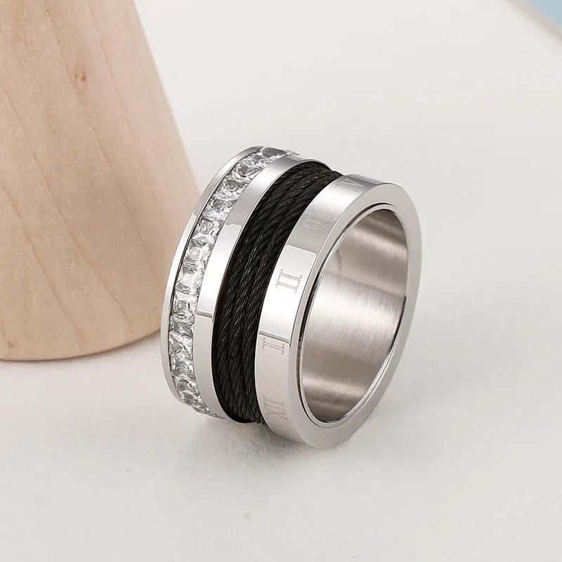 Anel Romano Corda Banhado a Ouro 18k - Sundian