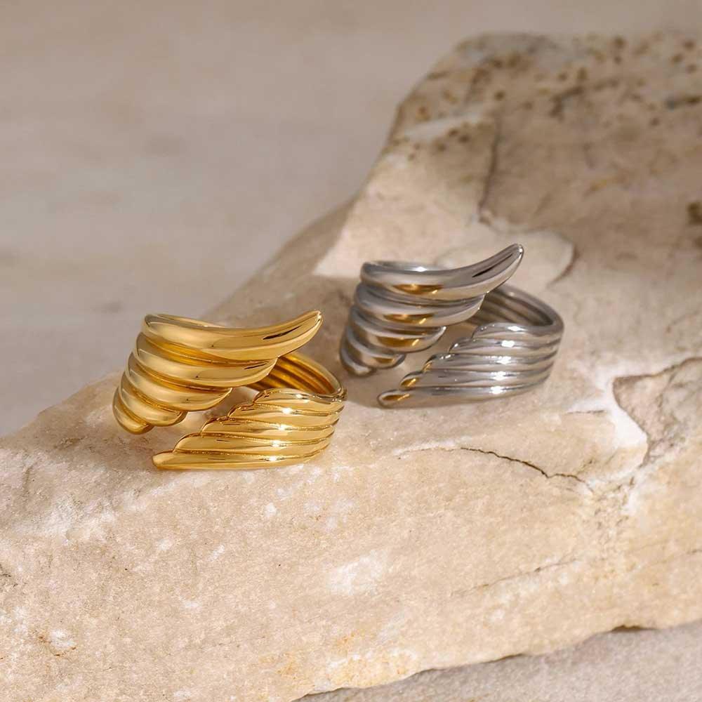Anel Aeris Ajustável Banhado em Ouro 18k - Sundian