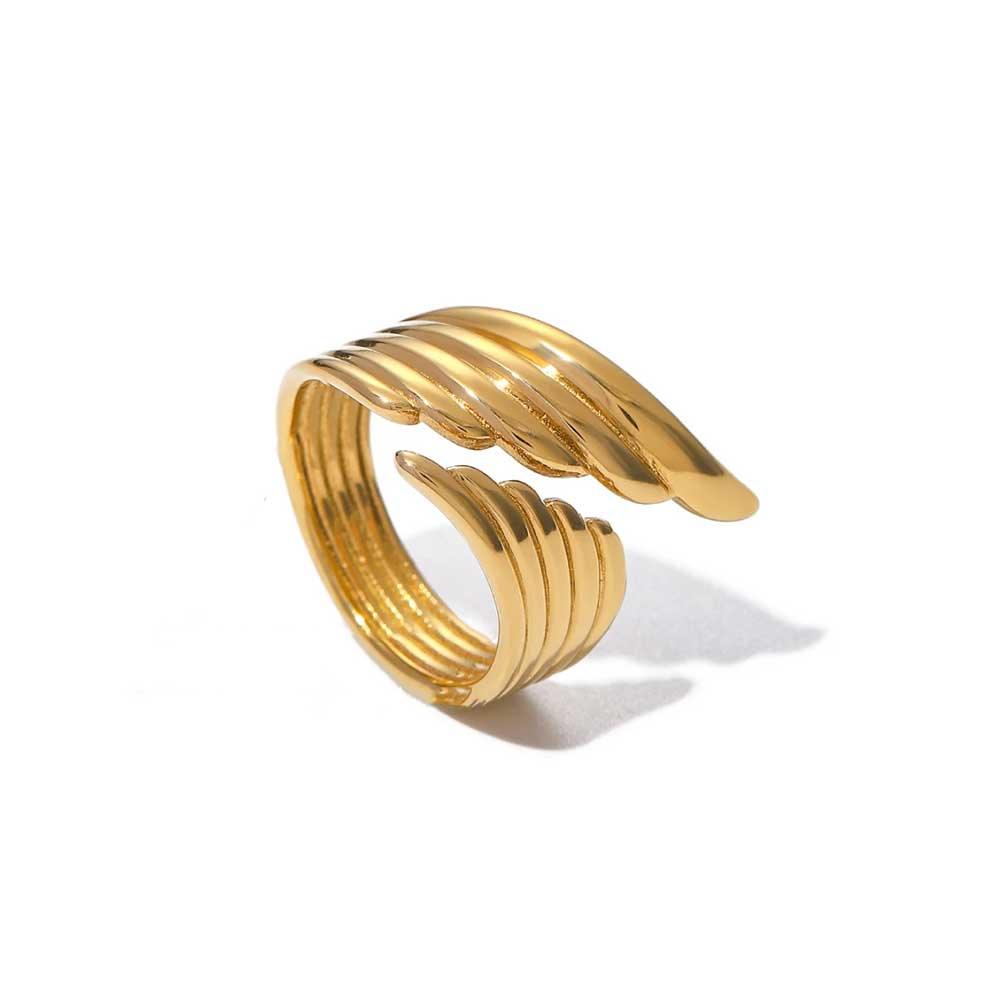 Anel Aeris Ajustável Banhado em Ouro 18k - Sundian