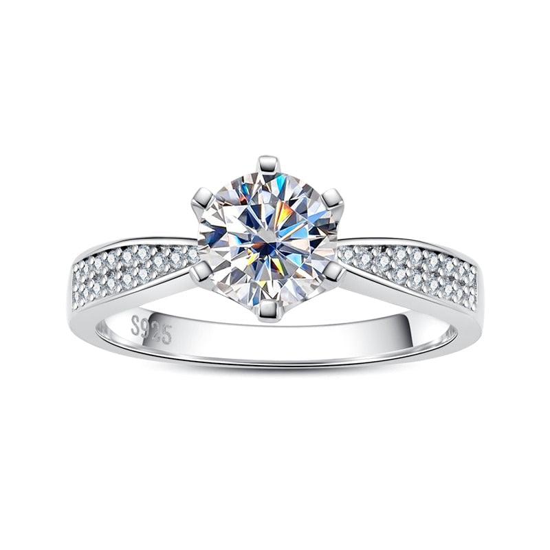 Anel de Noivado Moissanite Cravejado Boreal - Sundian