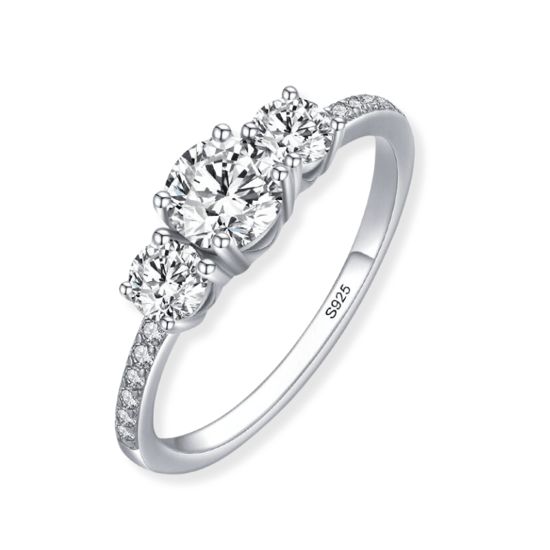 Anel de Noivado Diamante em Prata 925 - Sundian