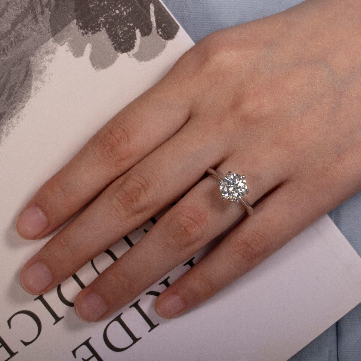 Anel Solitário Moissanite Brilhante - Sundian