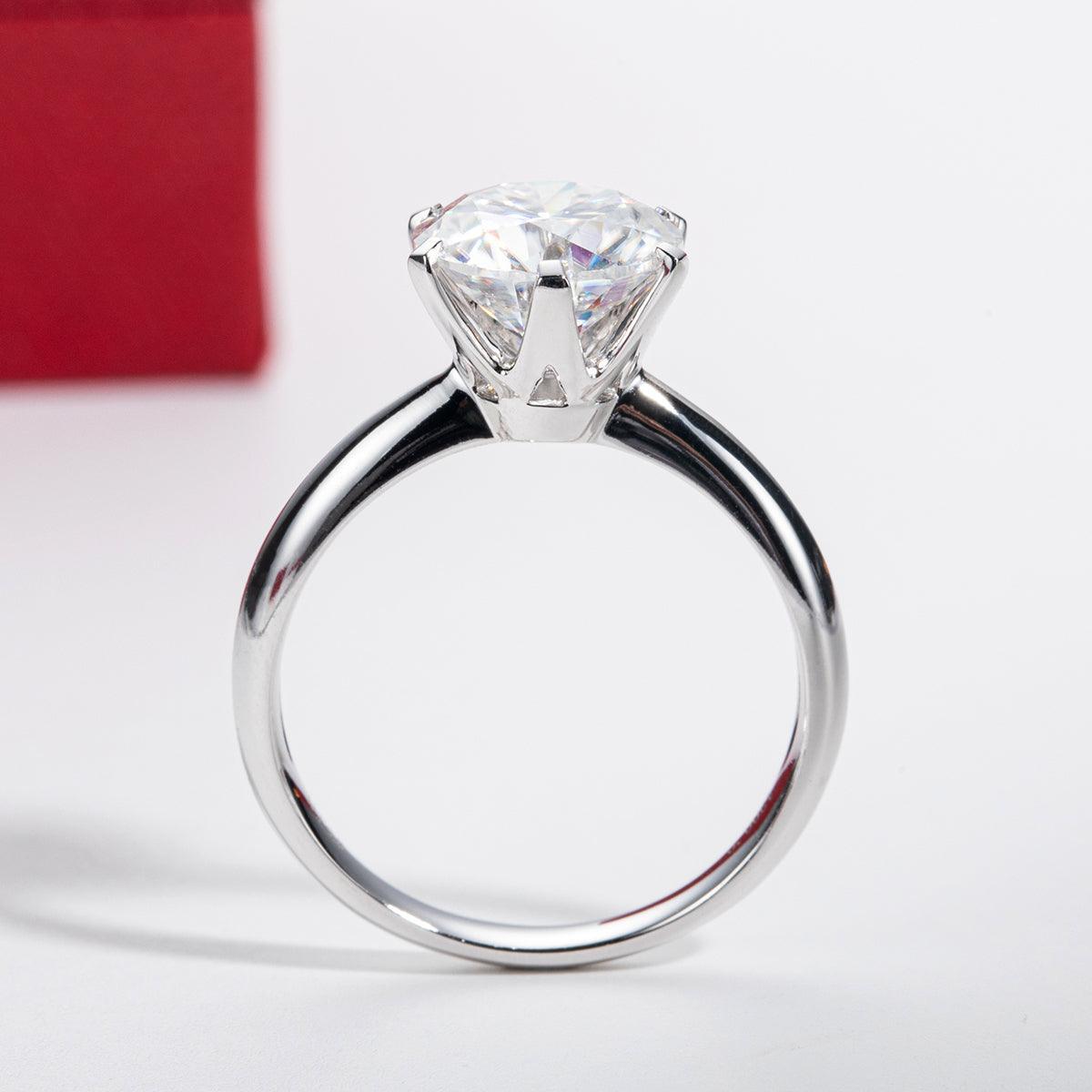 Anel Solitário Moissanite Brilhante - Sundian