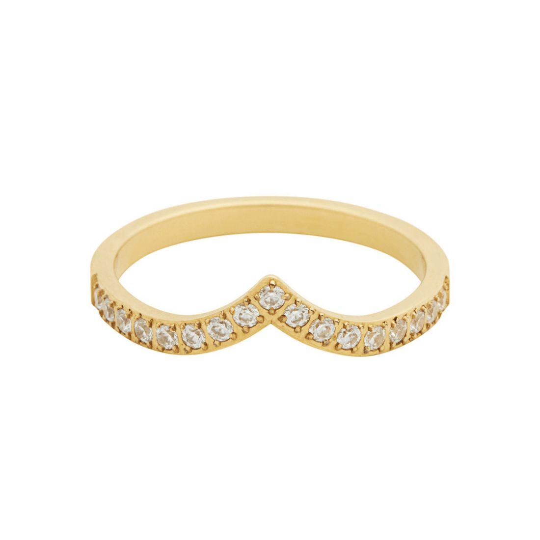 Anel Essenza Zircônia Banhado a Ouro 18k - Sundian