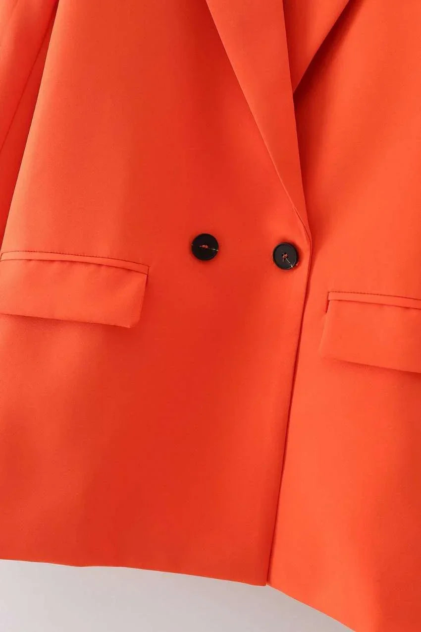 Blazer Alfaiataria Laranja Botão Simples – Versátil, leve e muito estiloso - Sundian