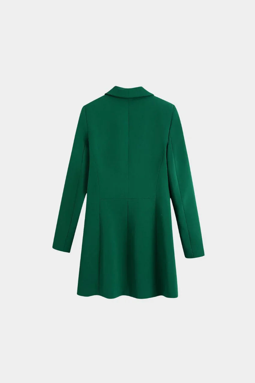 Blazer Feminino Neoprene Botão Duplo Ajustado – Design moderno com toque clássico - Sundian