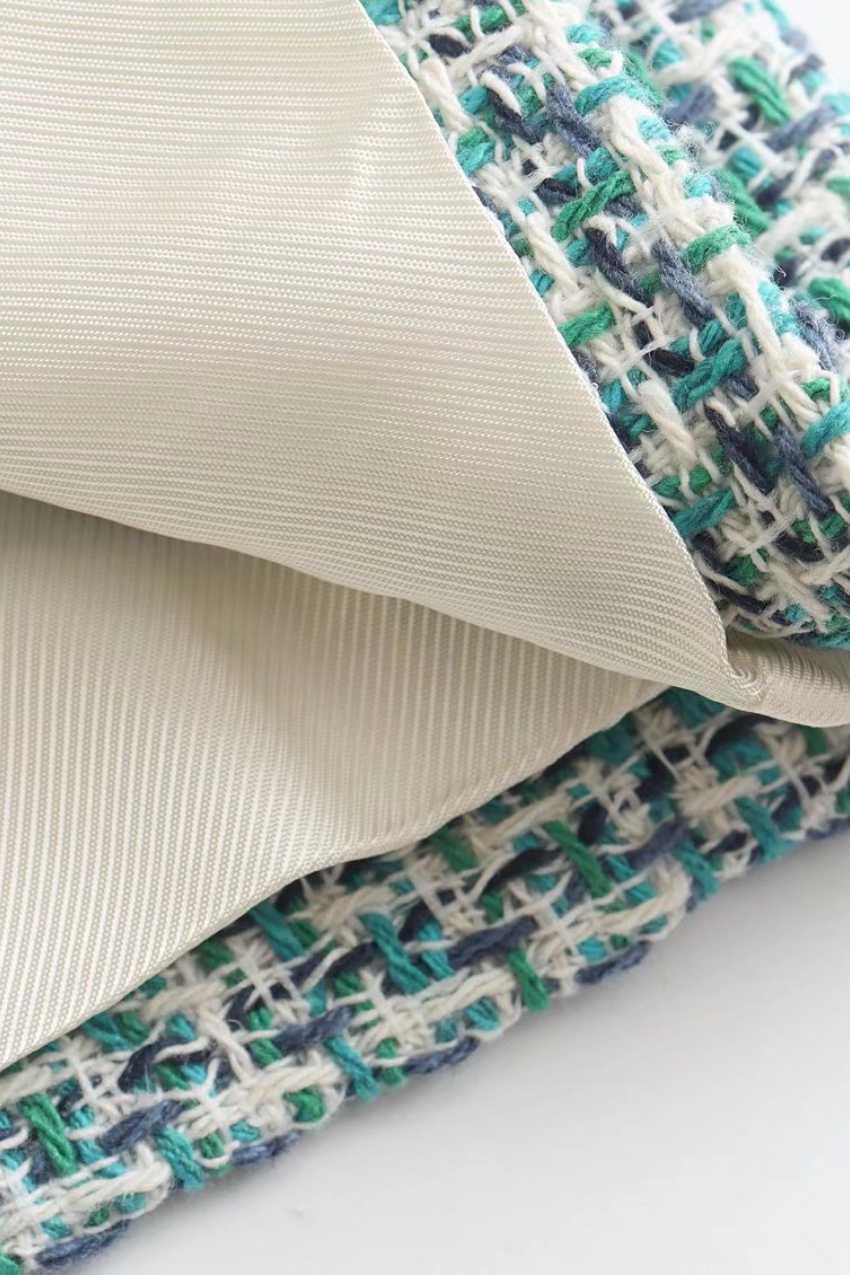 Blazer Tweed Verde Multicolorido – Visual encantador para brilhar - Sundian