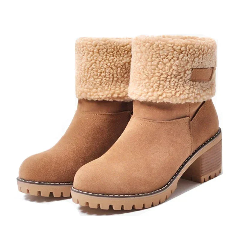 Women's Waterproof Snow Mid Boots - Charm and lightness in one look