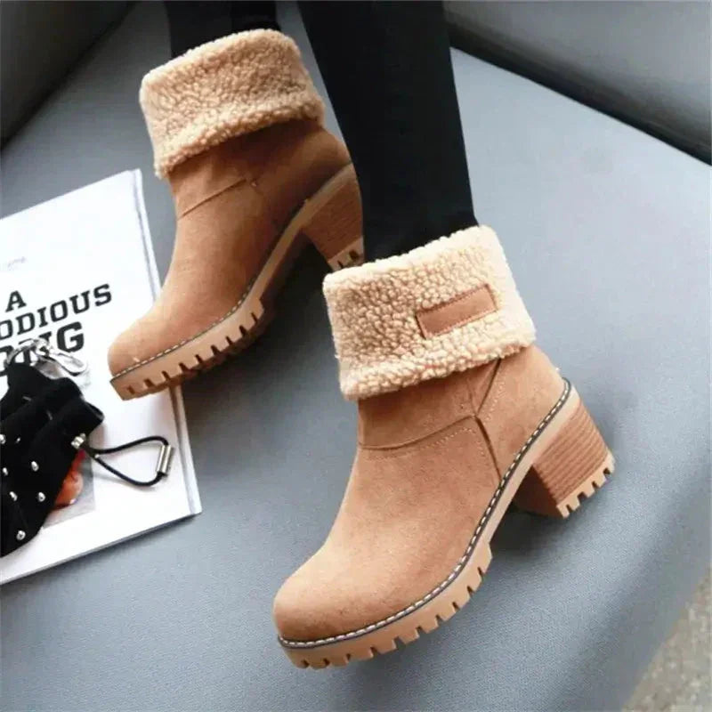 Women's Waterproof Snow Mid Boots - Charm and lightness in one look