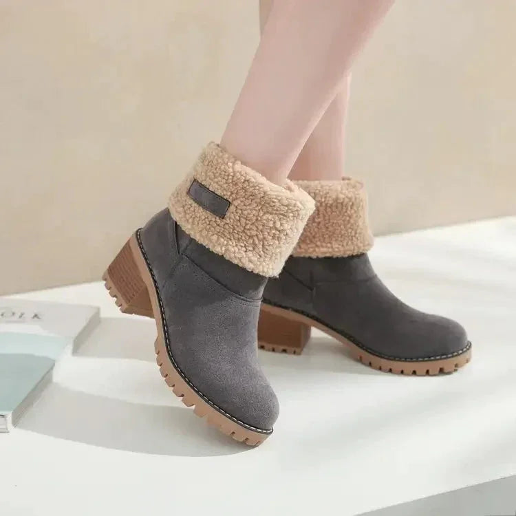 Women's Waterproof Snow Mid Boots - Charm and lightness in one look