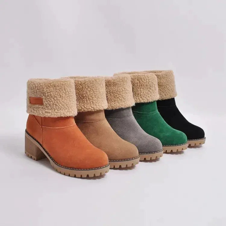 Women's Waterproof Snow Mid Boots - Charm and lightness in one look