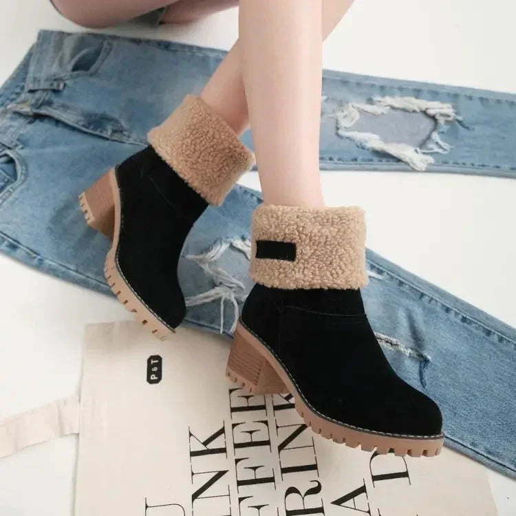 Women's Waterproof Snow Mid Boots - Charm and lightness in one look