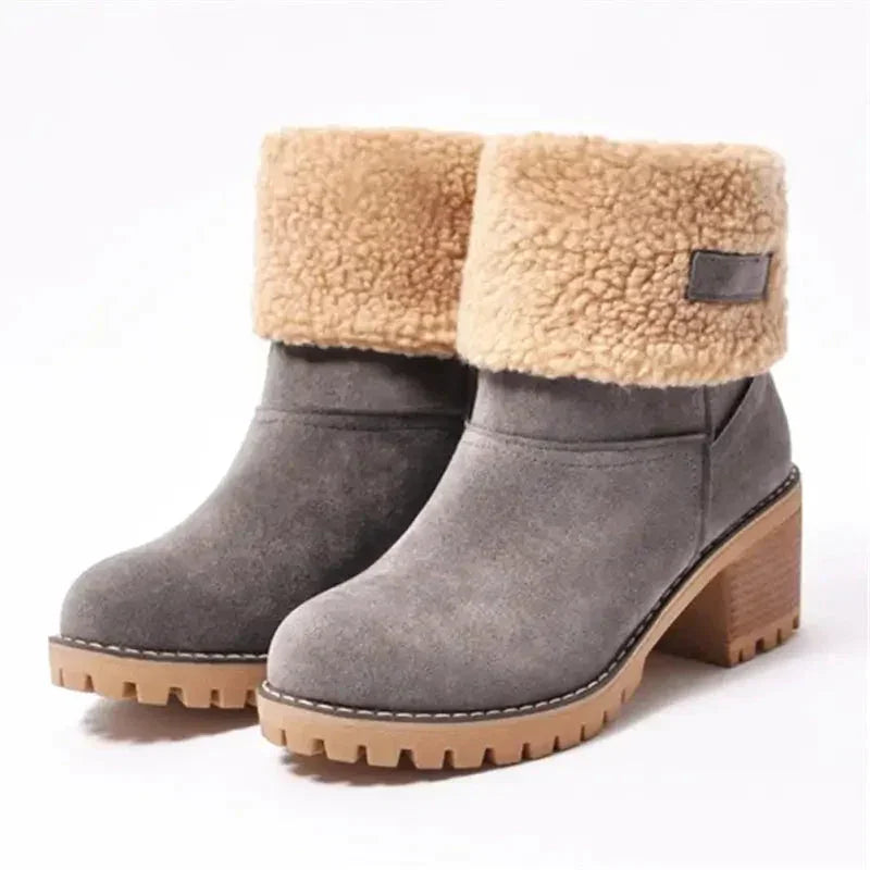 Women's Waterproof Snow Mid Boots - Charm and lightness in one look