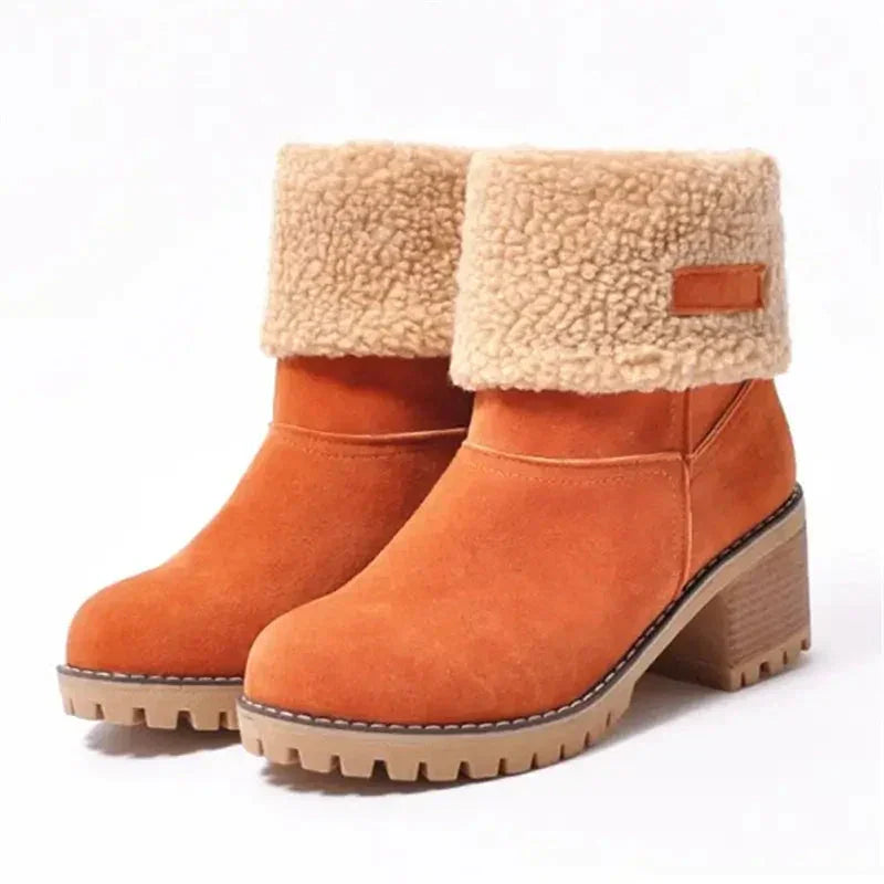 Women's Waterproof Snow Mid Boots - Charm and lightness in one look