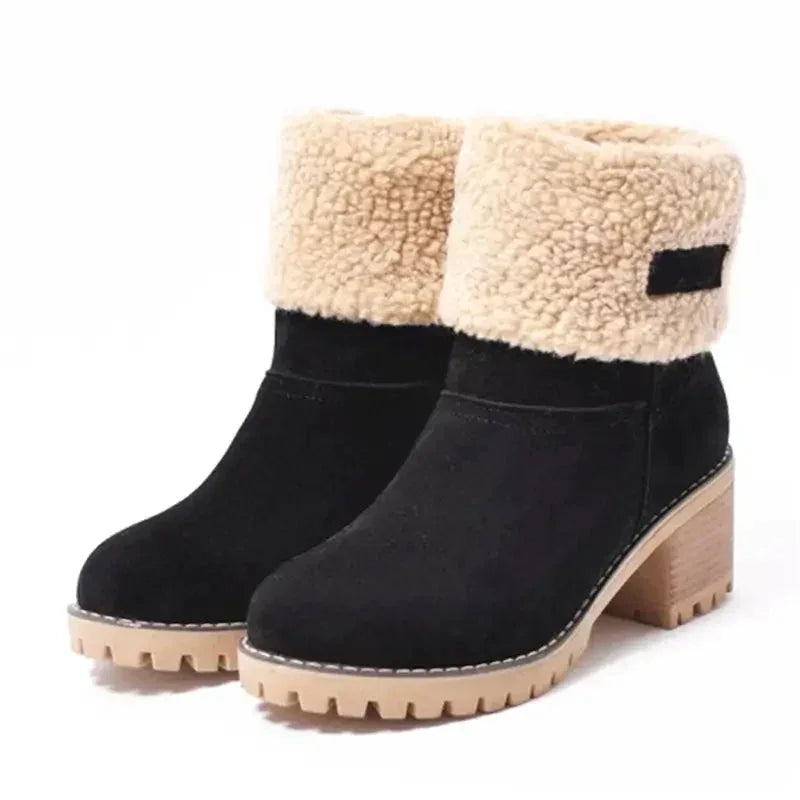 Women's Waterproof Snow Mid Boots - Charm and lightness in one look