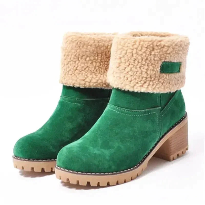 Women's Waterproof Snow Mid Boots - Charm and lightness in one look