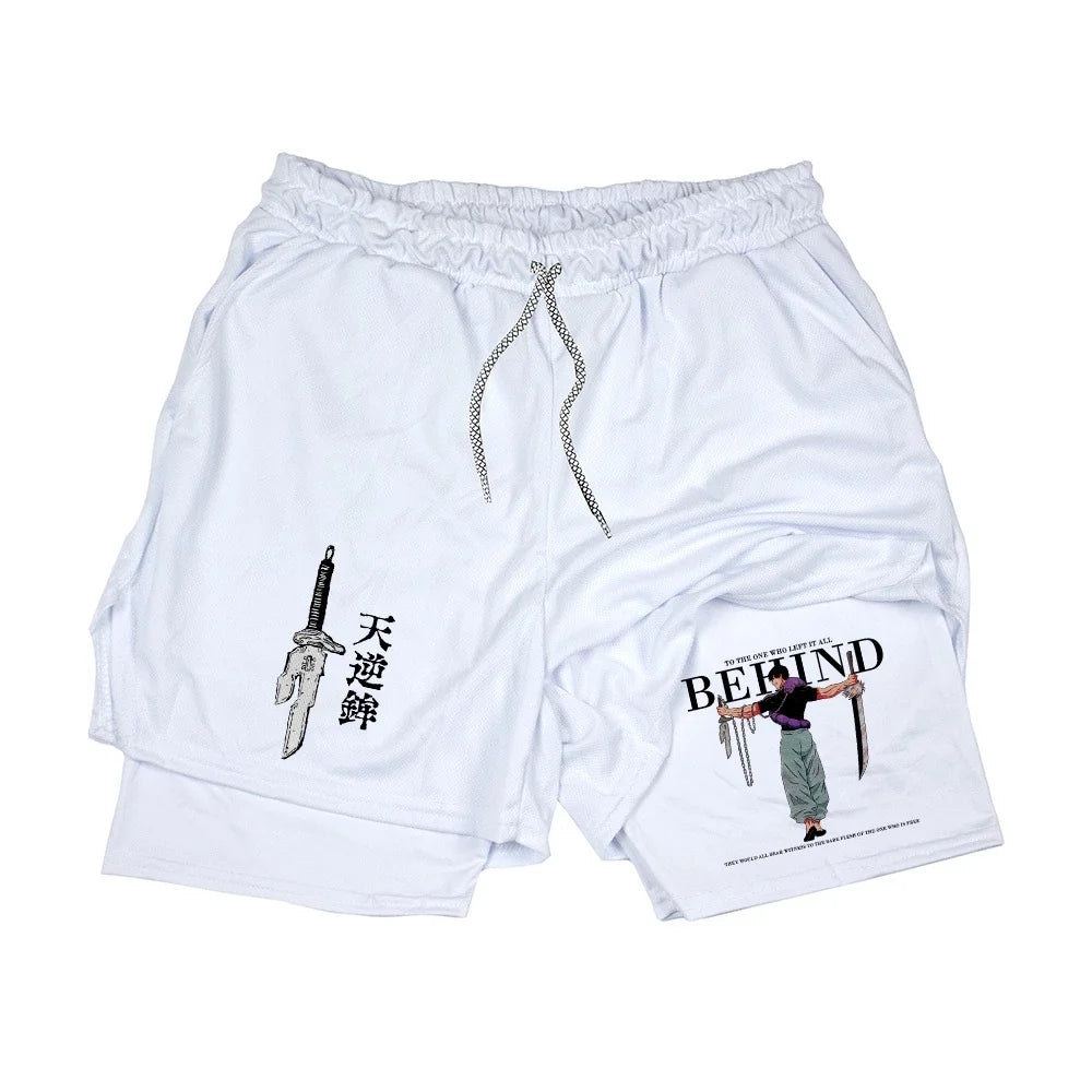 2-In-1 Compression Shorts - White
