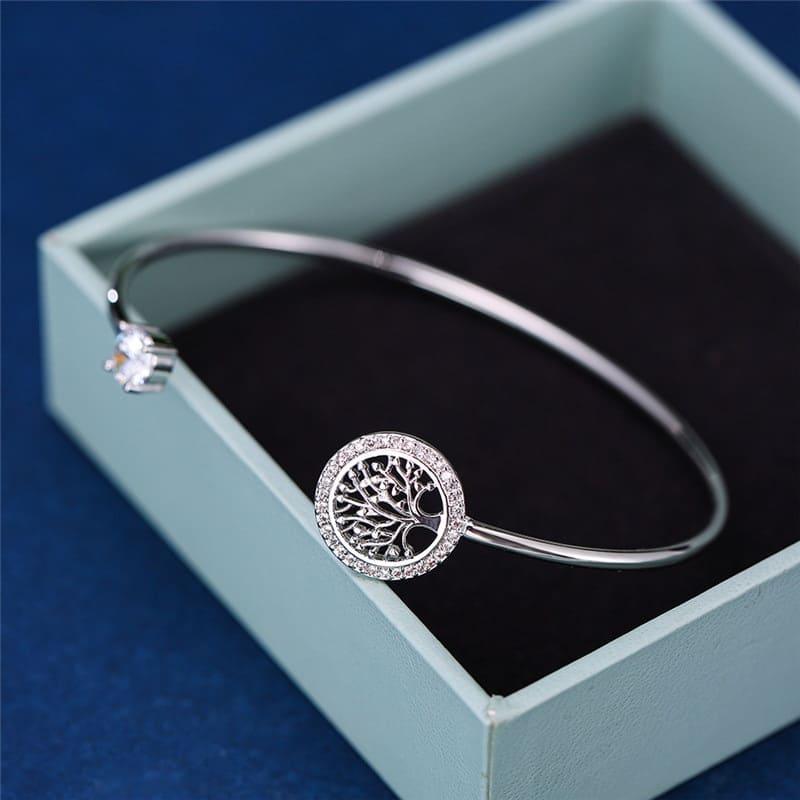 Bracelete Pulseira Árvore da Vida de Zircônia