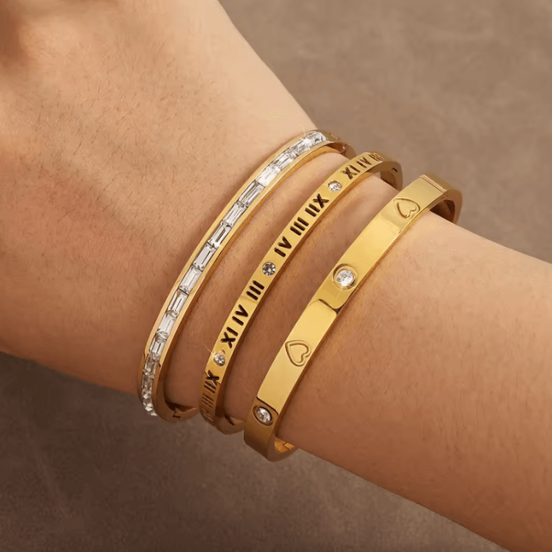 Bracelete Romano Clássico Banhado em Ouro 18k - Sundian - Sundian