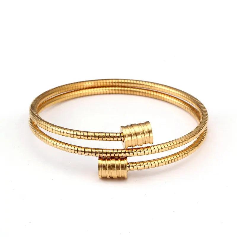 Bracelete Espiral Banhado a Ouro 18k - Sundian - Sundian