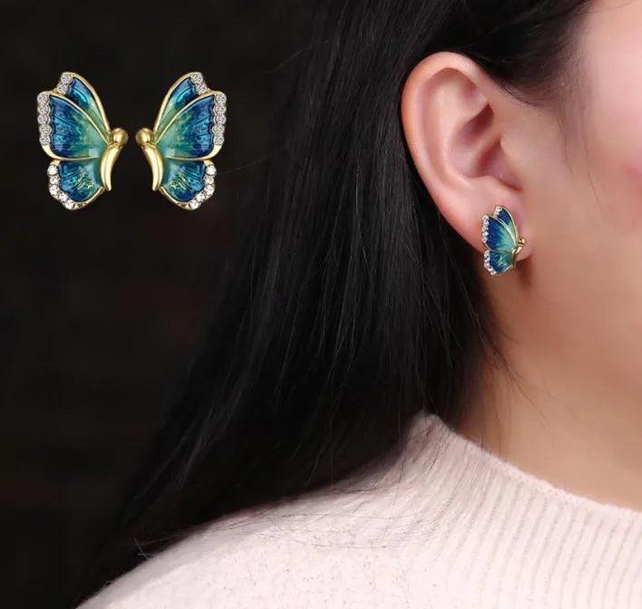 Brinco Borboleta com Zircônias - Sundian - Sundian