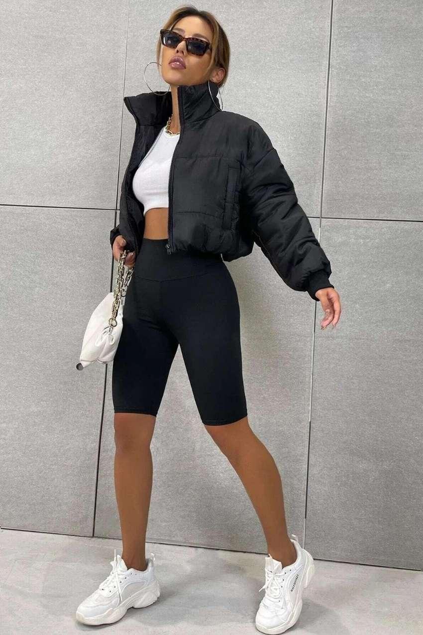 Casaco Puffer Feminino Inverno com Zíper – Toque suave e visual encantador