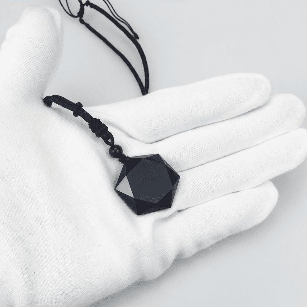 Collar de obsidiana negra - Obsidiana negra