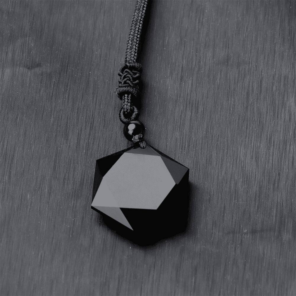 Collar de obsidiana negra - Obsidiana negra