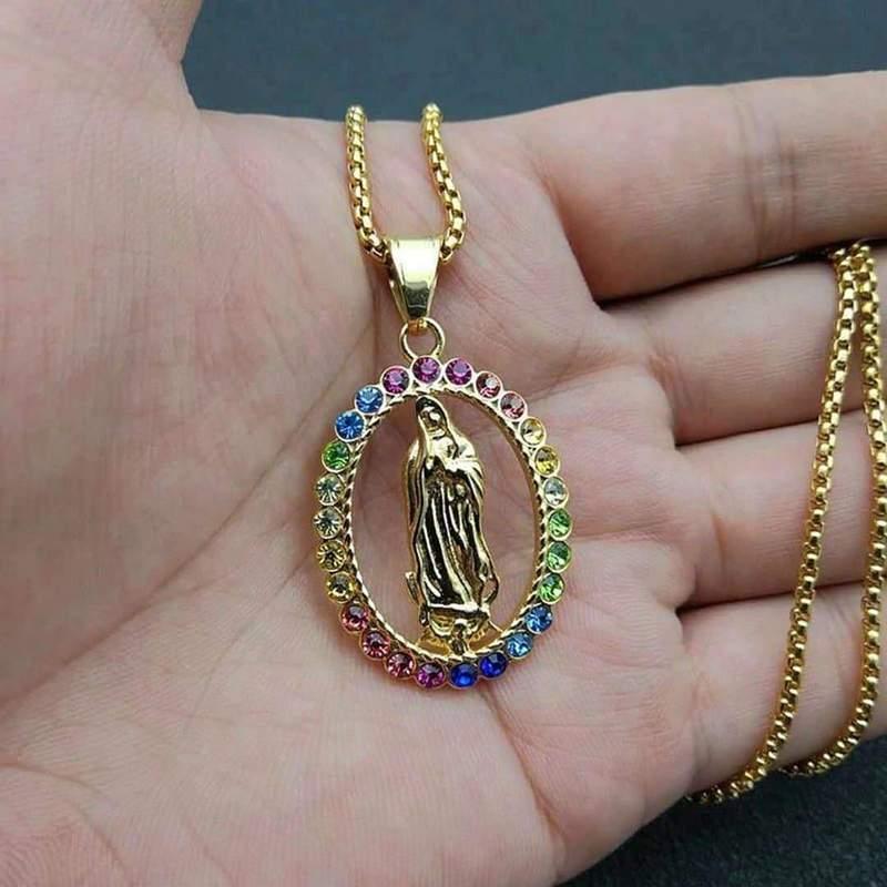 Collar de la Virgen María Multicolor - Vitral