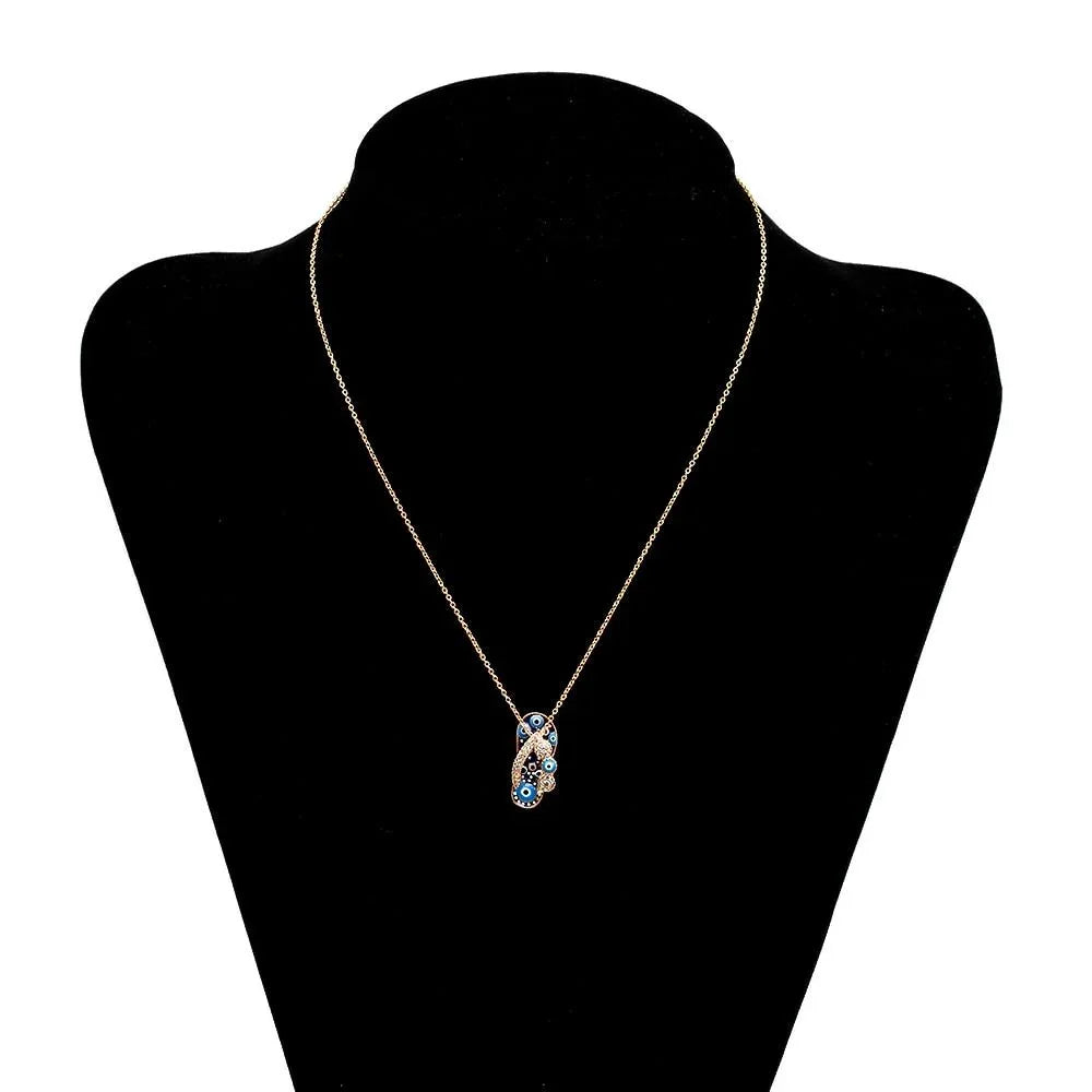 Evil Eye Protective Sandal Necklace